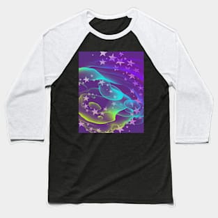 Stars in a Neon Sky Baseball T-Shirt